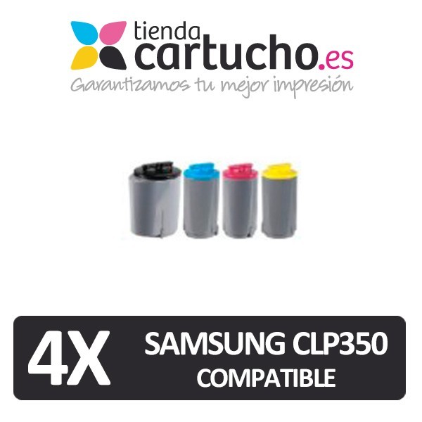 PACK 4 (ELIJA COLORES) CARTUCHOS COMPATIBLES SAMSUNG CLP 350