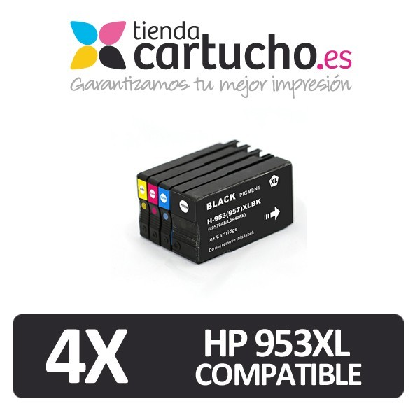 COMETE - 953XL - 4 Cartouches compatibles HP 953 XL 953XL - Noir