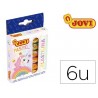 Plastilina jovi 90 estuche 6 unidades colores pastel surtidos 15 g.	