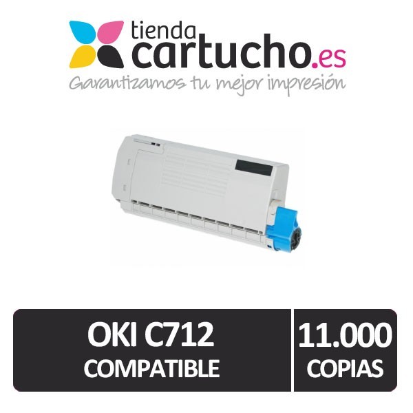 Toner OKI C712 Compatible Negro