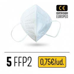 Pack 5 Mascarillas FFP2 - Certificado Europeo