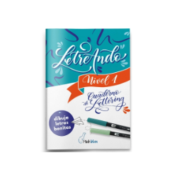 Cuaderno lettering minkblau...